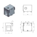 MACU 29 kW, Außenofen inkl. Gitterost + Befestigungsbleche
