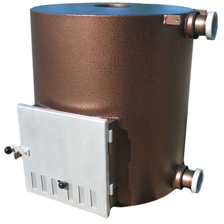 TUBE 42 kW "R" Außenofen "Aluminium" + Befestigungsbleche