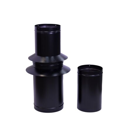 Rauchrohr Set Schwarz ab 1,50 Meter Länge