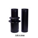 Rauchrohr Set Schwarz 2,00 m