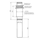 Rauchrohr Set Schwarz 2,00 m