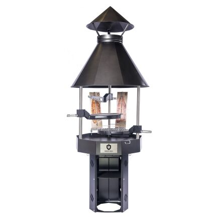 Carelia Grill 80cm Ø Premium hohes Modell Silber Antik