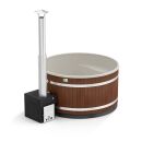 Kirami Comfort Family L EcoPlank Mocca Beige Cube Außenofen 35 kW